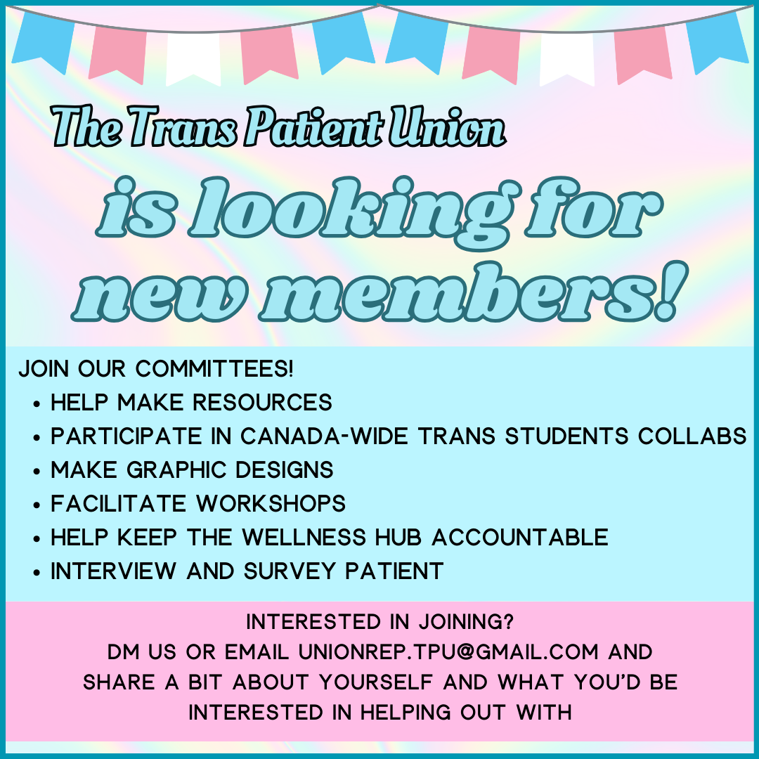 The Trans Patient Union is Looking for New Members!